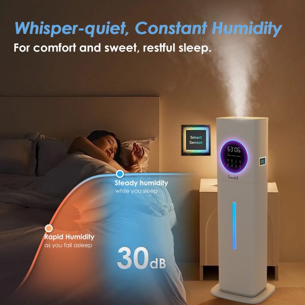 Warm and Cool Mist Humidifiers for Bedroom Home, 2.1gal Quiet Humidifier for Large Room up to 800 ft with Customized Humidity - Image 6