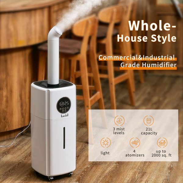 5.5Gal for 2000 sq.ft, Large Humidifiers Commercial & Industrial grade, 2000ML/H Dual 360° Nozzles - Image 2